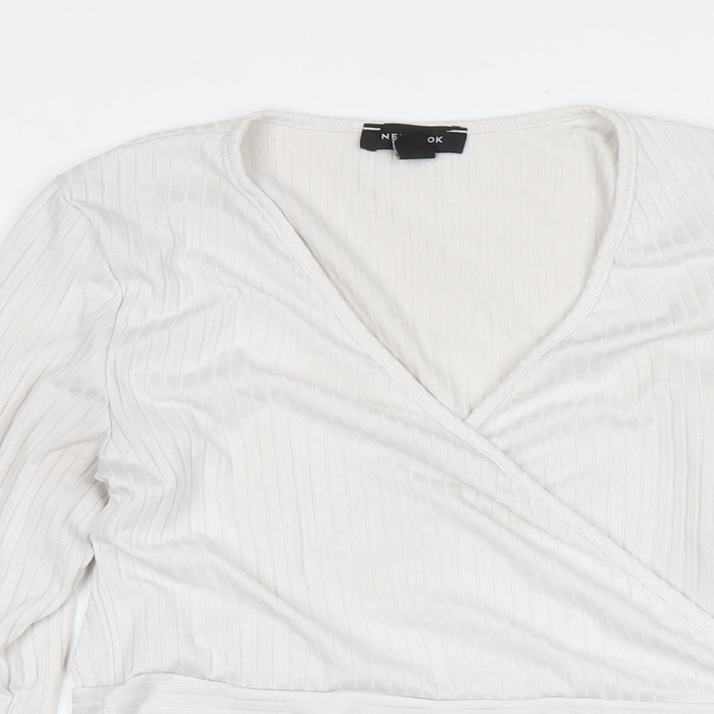 Womens UK Size 14 New Look White Basic Blouse