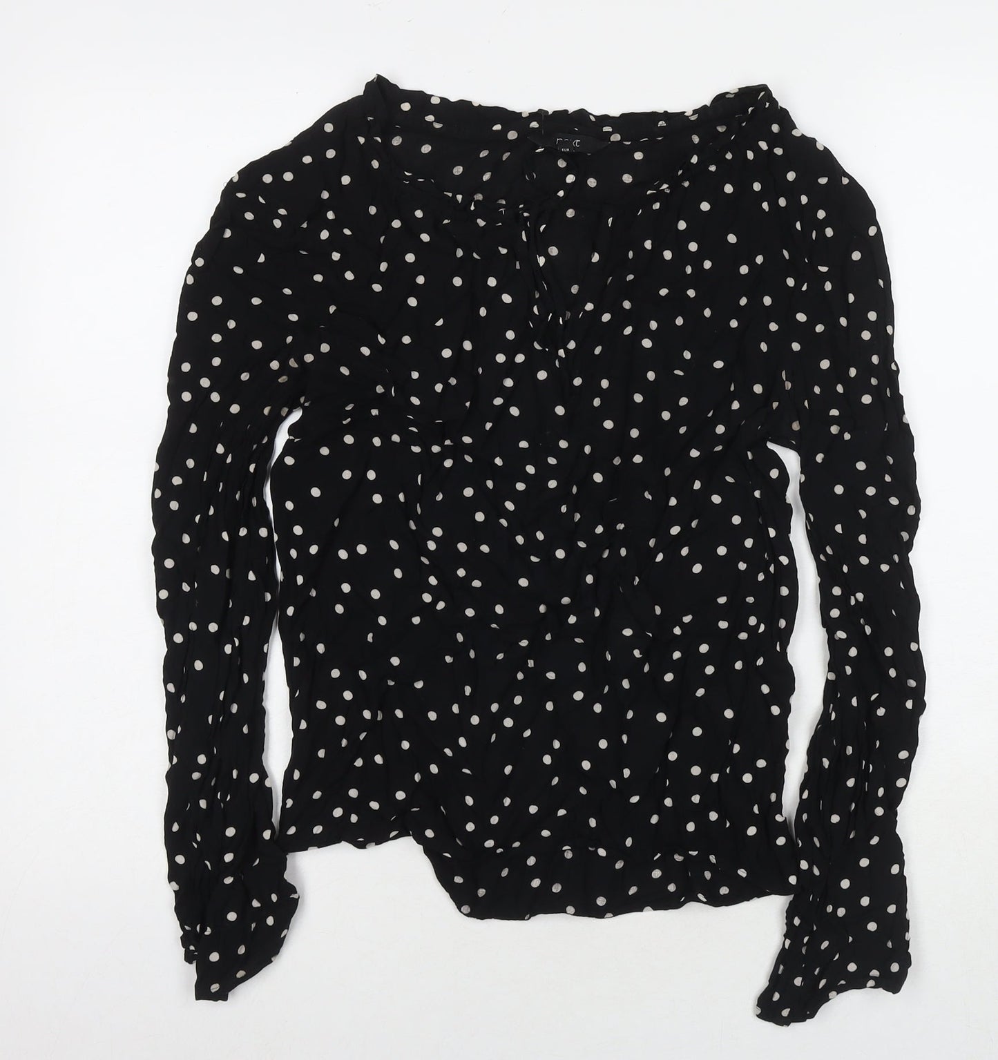 Womens UK Size 8 NEXT Black Basic Blouse