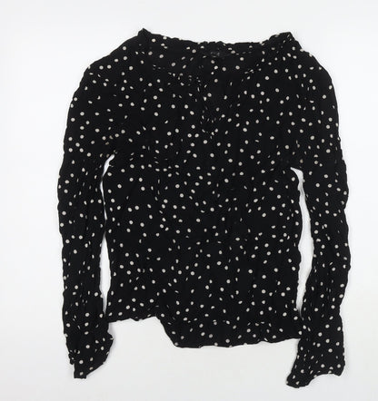 Womens UK Size 8 NEXT Black Basic Blouse