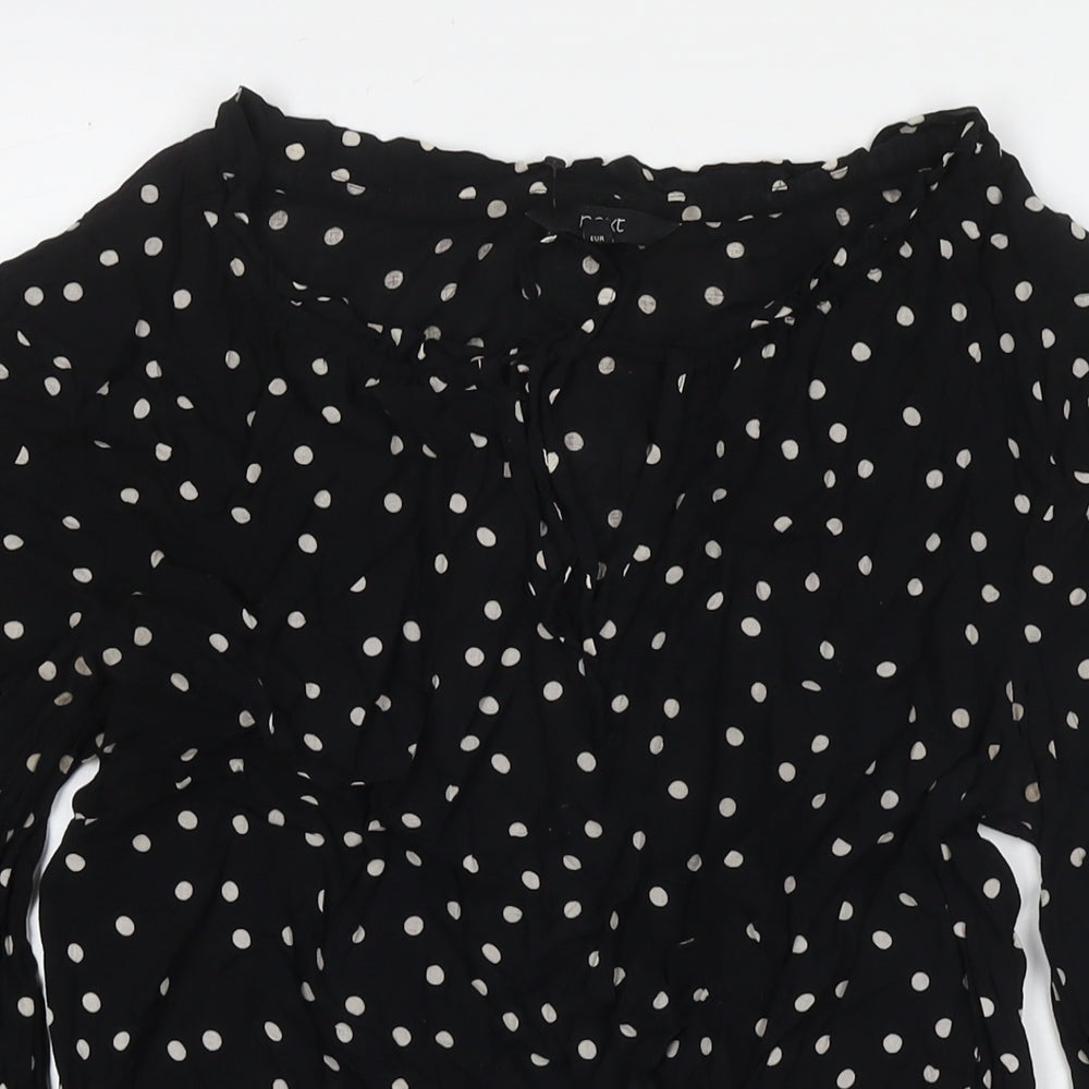 Womens UK Size 8 NEXT Black Basic Blouse