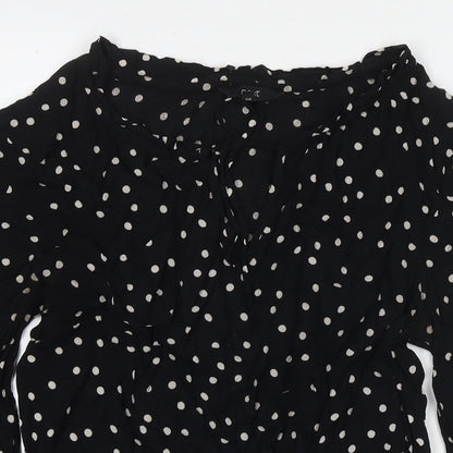 Womens UK Size 8 NEXT Black Basic Blouse