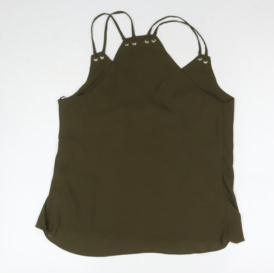 Womens UK Size 10 New Look Green Basic T-Shirt