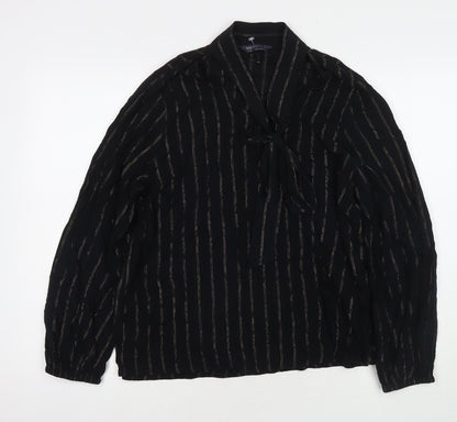 Womens UK Size 12 Marks and Spencer Black Basic Button-Up