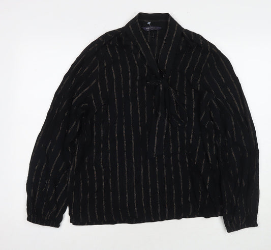 Womens UK Size 12 Marks and Spencer Black Basic Button-Up