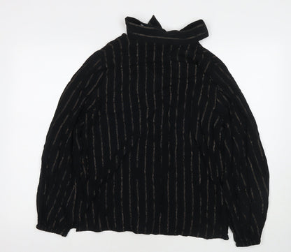 Womens UK Size 12 Marks and Spencer Black Basic Button-Up