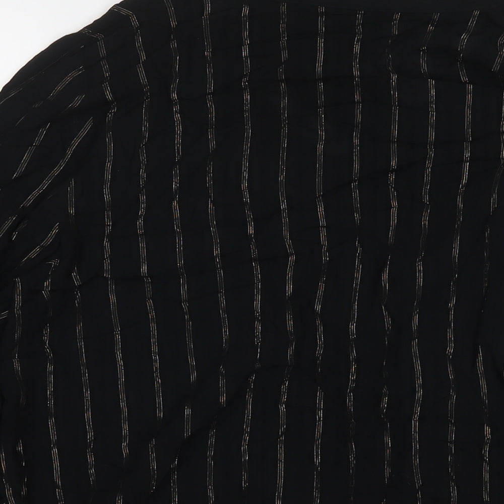 Womens UK Size 12 Marks and Spencer Black Basic Button-Up
