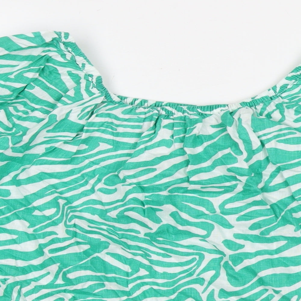 Womens UK Size 14 Marks and Spencer Green Basic Blouse