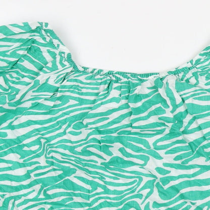 Womens UK Size 14 Marks and Spencer Green Basic Blouse