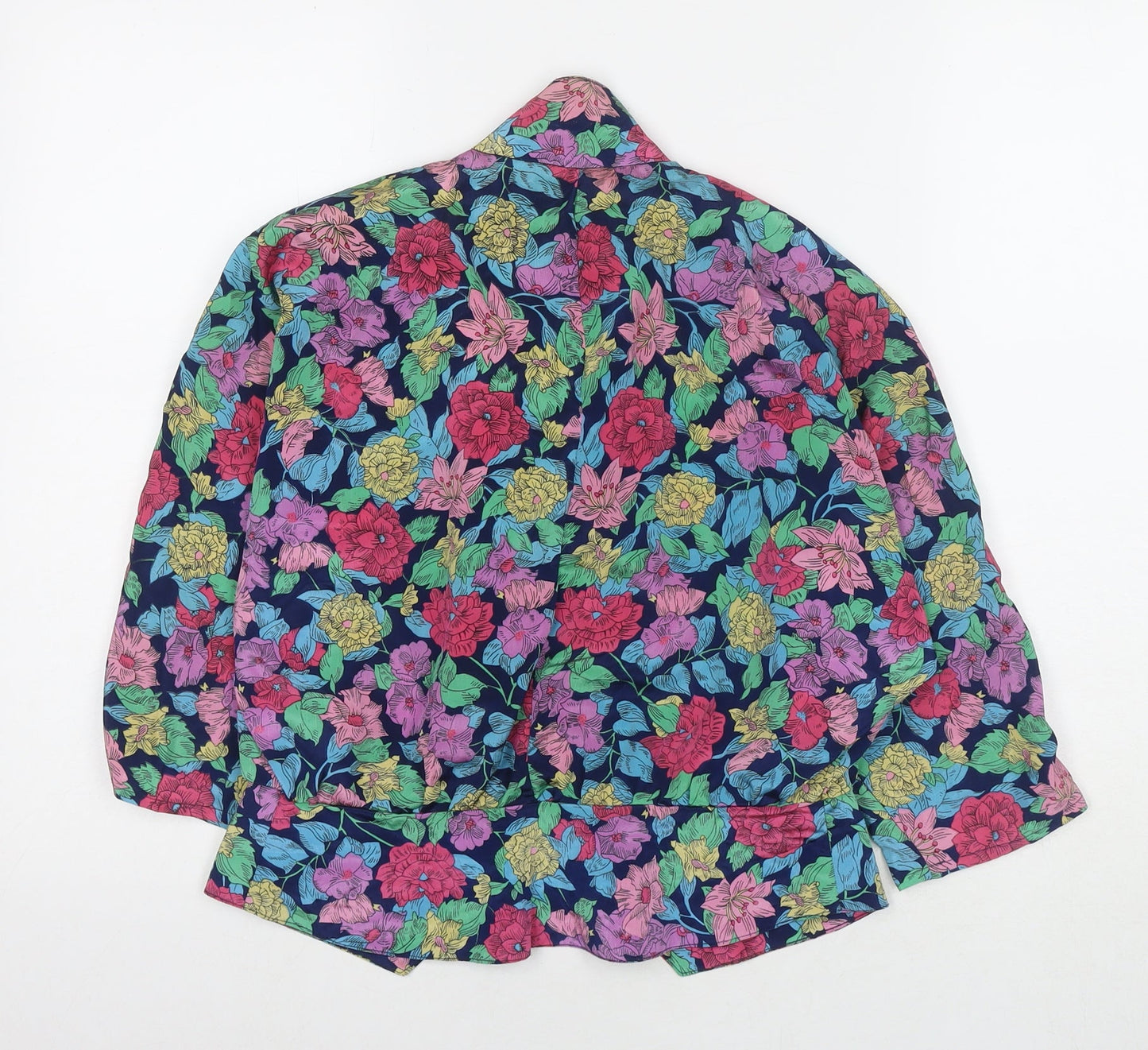 Womens UK Size 10 Solo Multicoloured Basic Button-Up