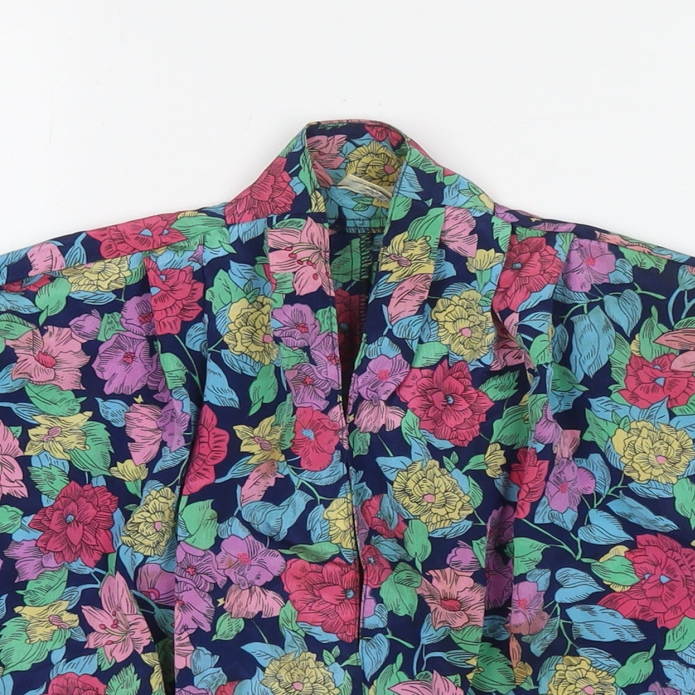 Womens UK Size 10 Solo Multicoloured Basic Button-Up