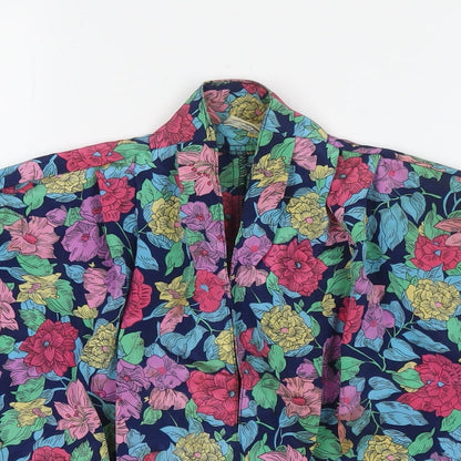 Womens UK Size 10 Solo Multicoloured Basic Button-Up