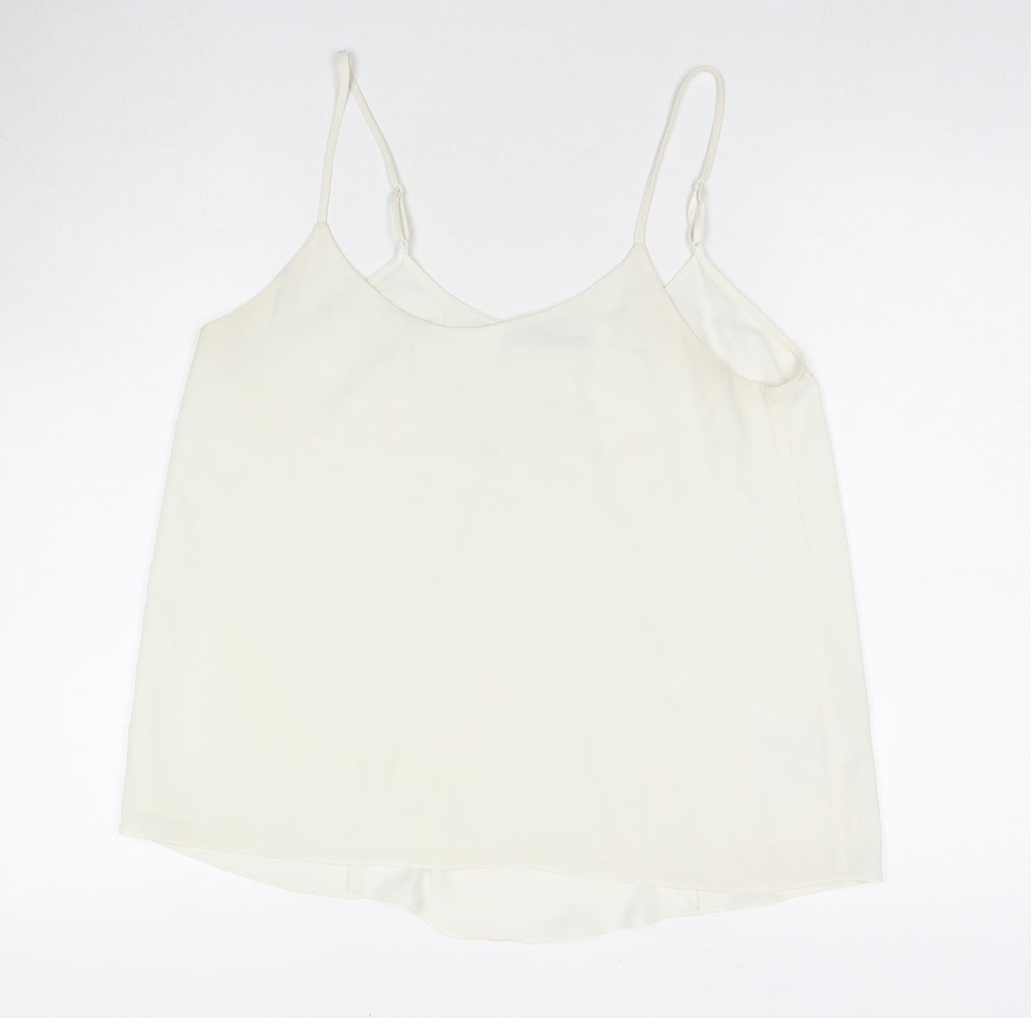 Womens UK Size 14 Oasis White Basic Tank