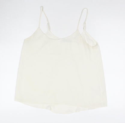 Womens UK Size 14 Oasis White Basic Tank