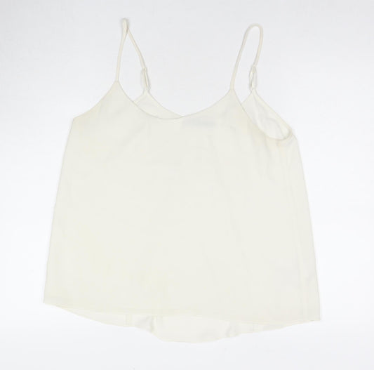 Womens UK Size 14 Oasis White Basic Tank