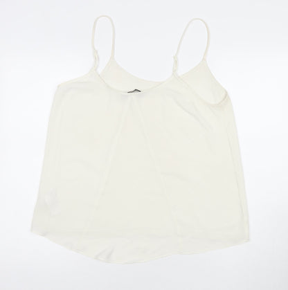Womens UK Size 14 Oasis White Basic Tank