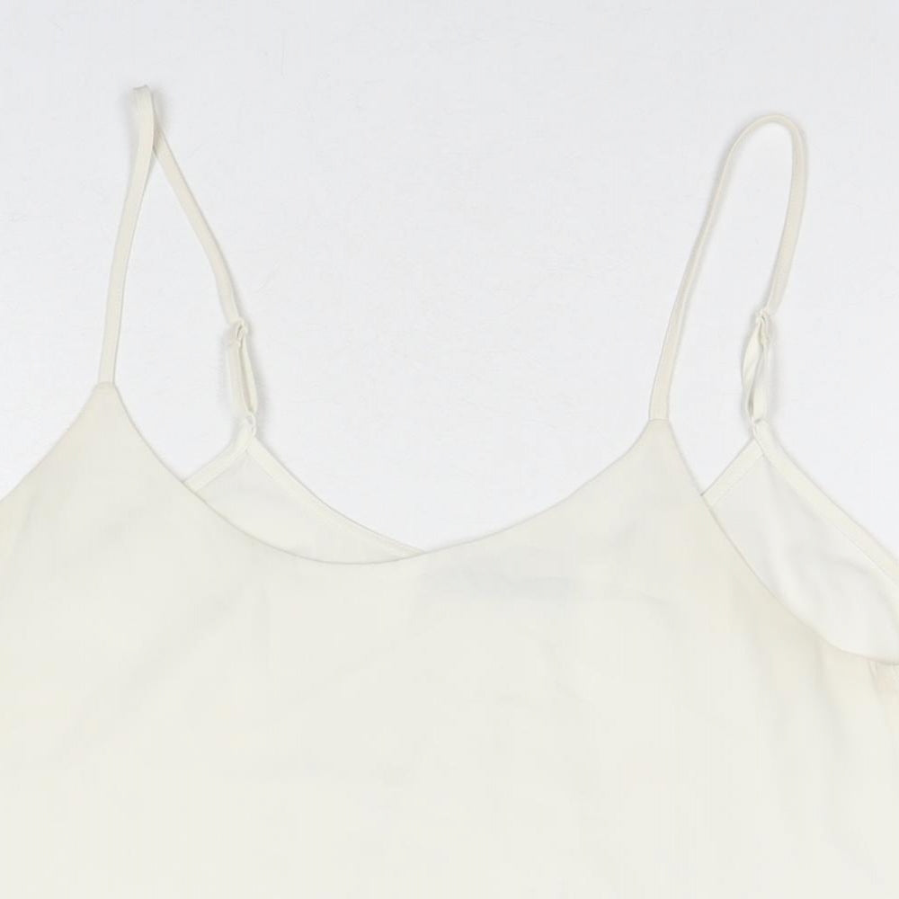 Womens UK Size 14 Oasis White Basic Tank