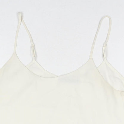 Womens UK Size 14 Oasis White Basic Tank