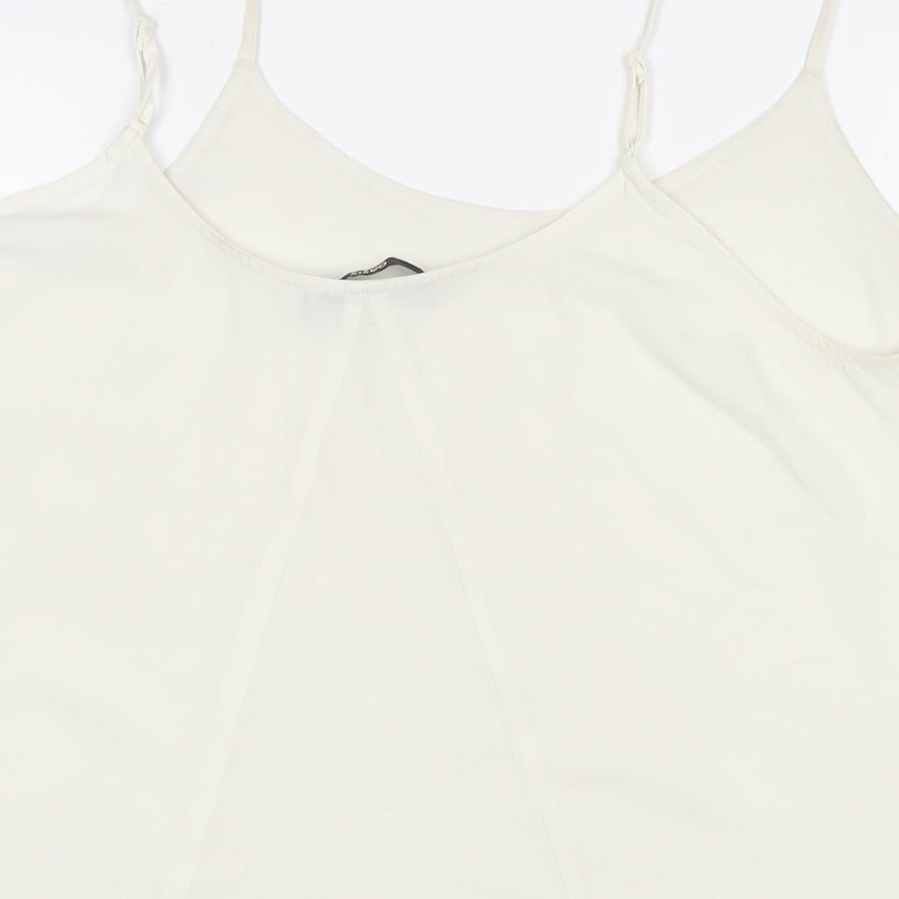 Womens UK Size 14 Oasis White Basic Tank