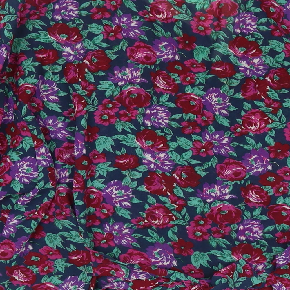 Womens UK Size 14 Solo Multicoloured Basic Button-Up