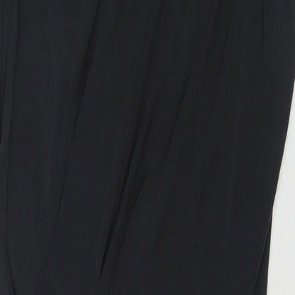 Oasis Womens Black Viscose Maxi Size L Cowl Neck Pullover