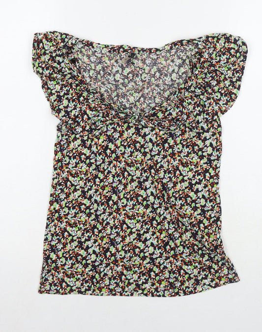 Womens UK Size 8 Topshop Multicoloured Basic Blouse