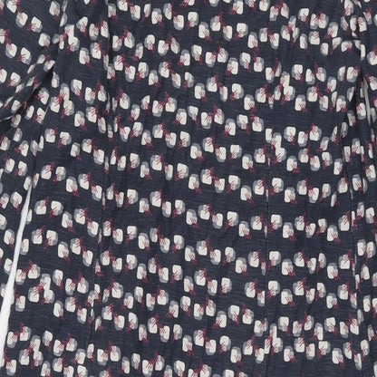 Adini Womens Grey Geometric Cotton Jumper Dress Size S Round Neck Pullover