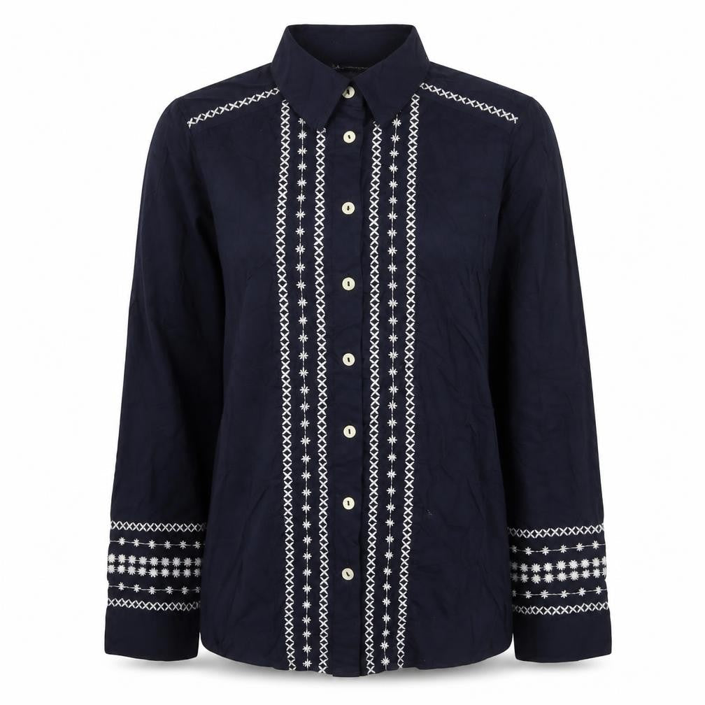 Womens UK Size 6 Marks and Spencer Blue Basic Button-Up