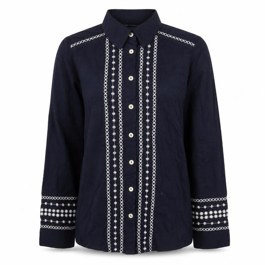 Womens UK Size 6 Marks and Spencer Blue Basic Button-Up