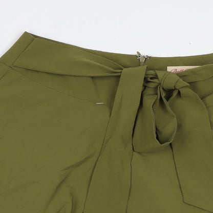 Belle Poque Womens Green Viscose Swing Skirt Size XL Zip