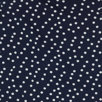 Julipa Womens Blue Polka Dot Polyester Basic Blouse Size 20 Round Neck