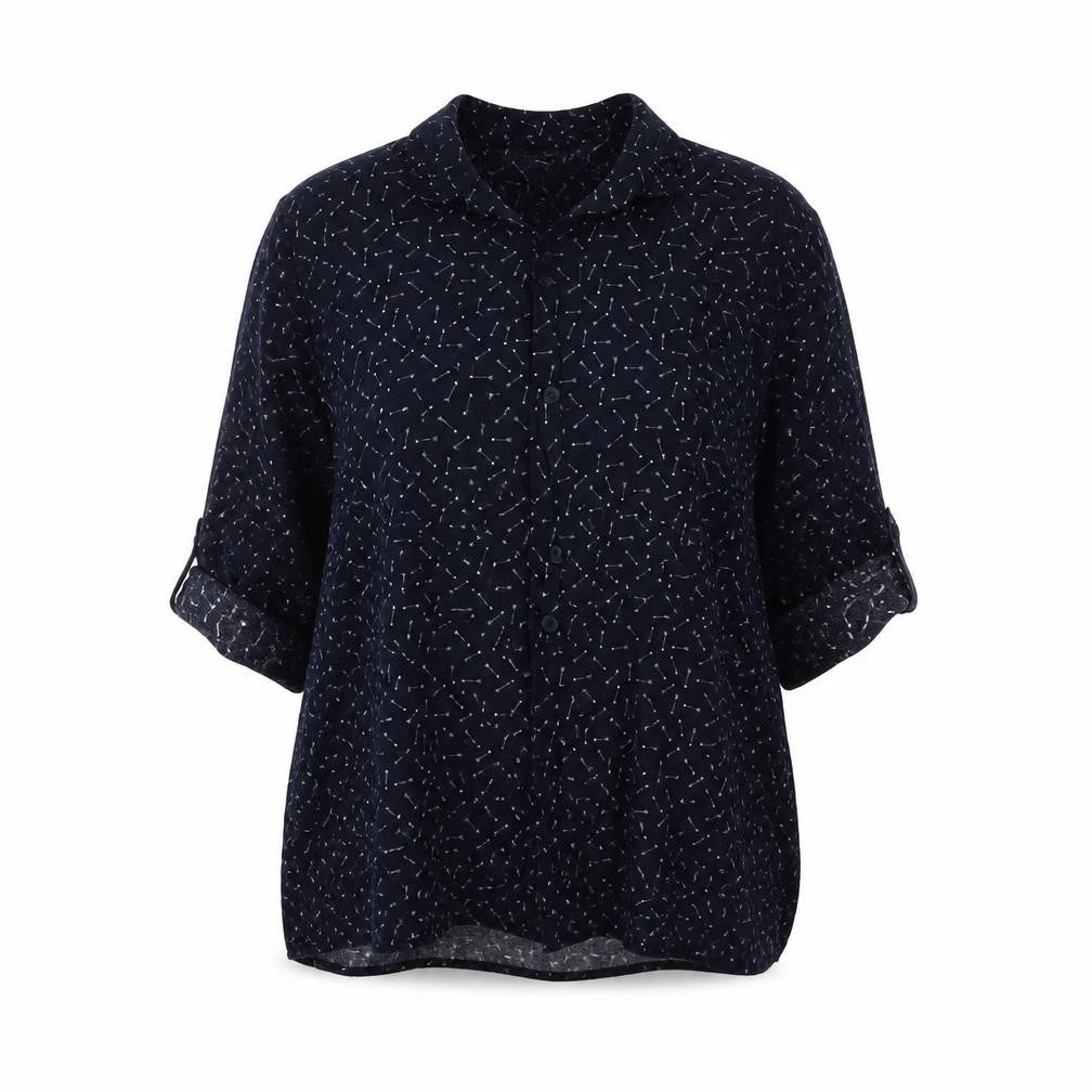 Womens UK Size S Mango Blue Basic Button-Up