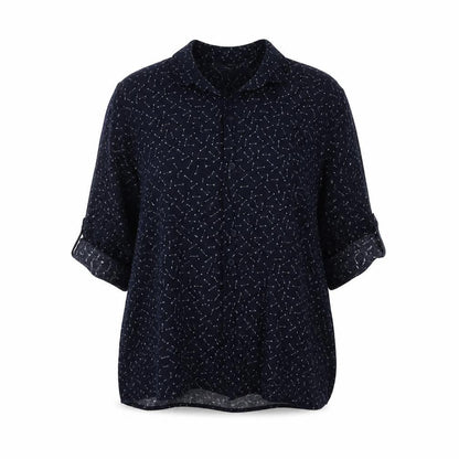 Womens UK Size S Mango Blue Basic Button-Up