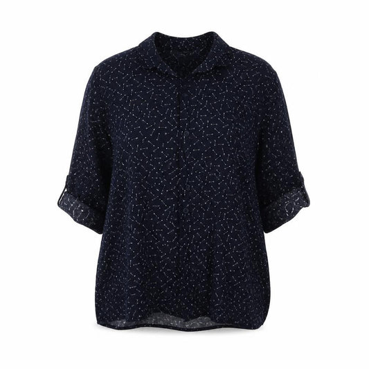 Womens UK Size S Mango Blue Basic Button-Up