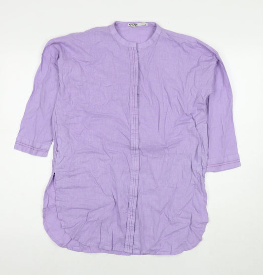 Womens UK Size 6 Khaadi Purple Tunic Button-Up