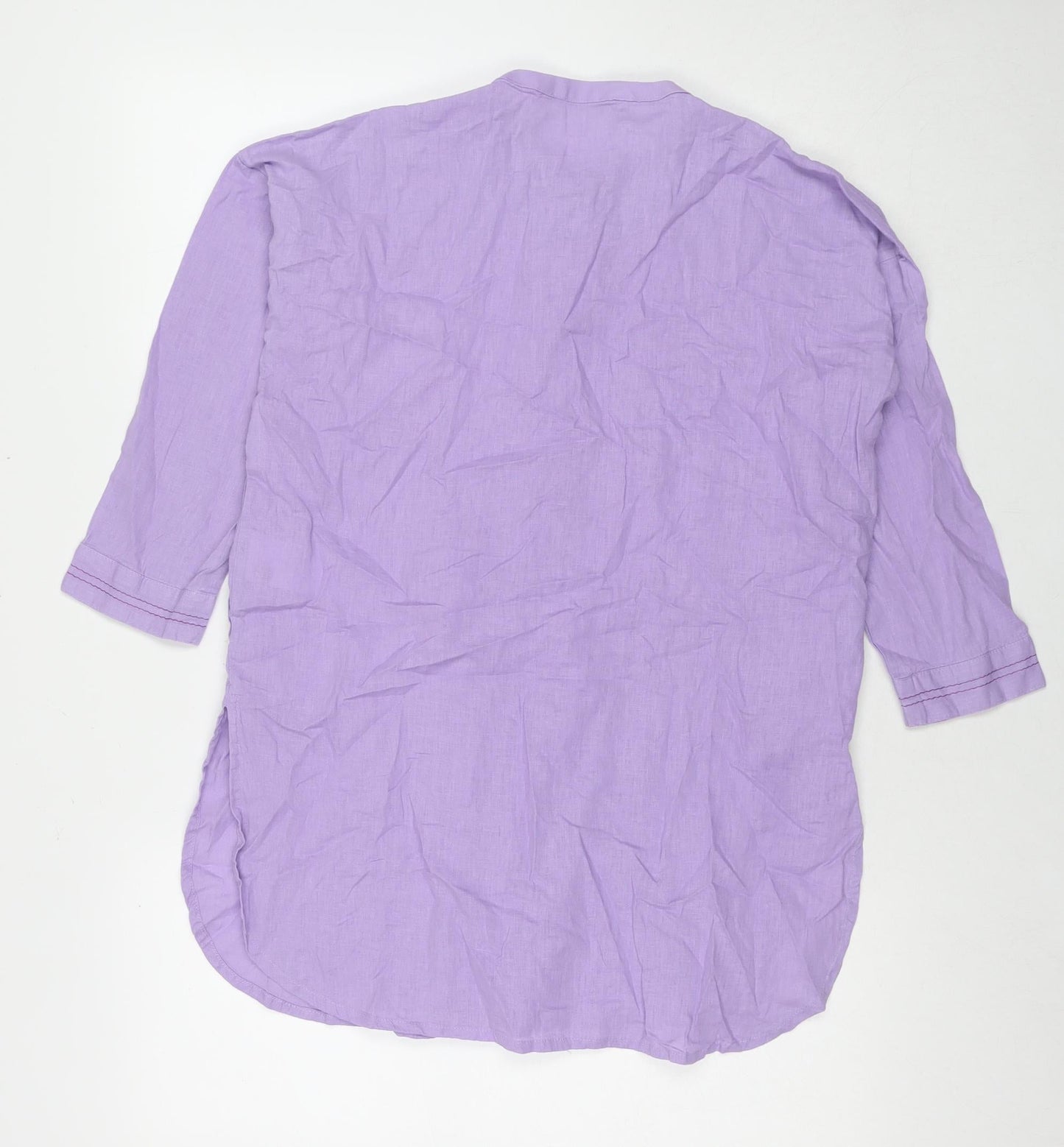 Womens UK Size 6 Khaadi Purple Tunic Button-Up