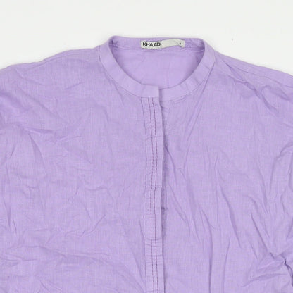 Womens UK Size 6 Khaadi Purple Tunic Button-Up