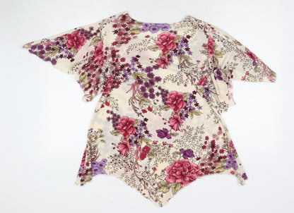 Womens UK Size L Saloos Multicoloured Basic Blouse