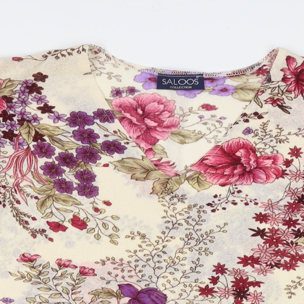Womens UK Size L Saloos Multicoloured Basic Blouse