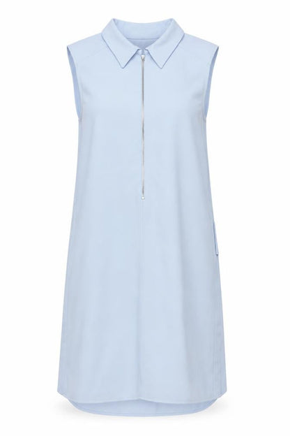 Zara Womens Blue Polyester A-Line Size S Collared Zip