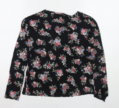 Womens UK Size 8 Marks and Spencer Black Basic Blouse