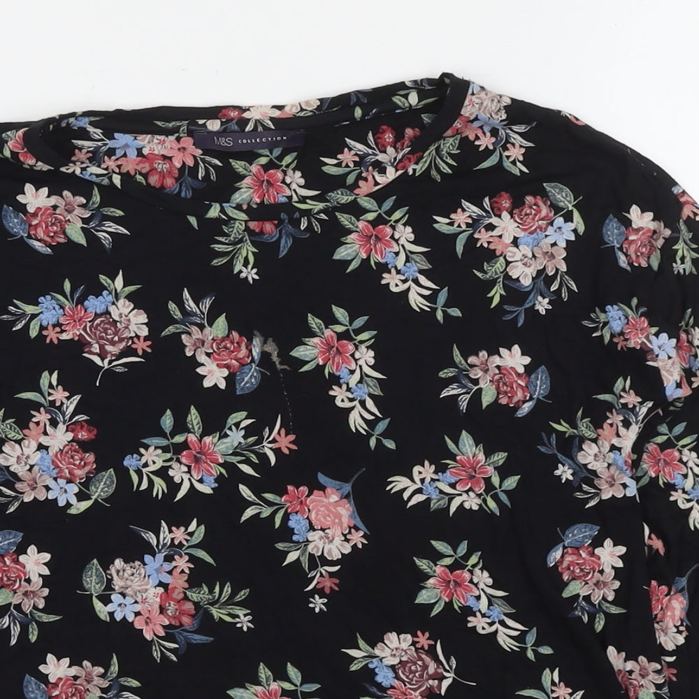 Womens UK Size 8 Marks and Spencer Black Basic Blouse