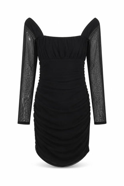 Pink Vanilla Womens Black Polyester Bodycon Size 12 Square Neck Pullover