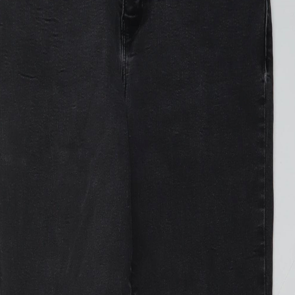 New Look Womens Grey Cotton Skinny Jeans Size 14 L27 in Regular Button