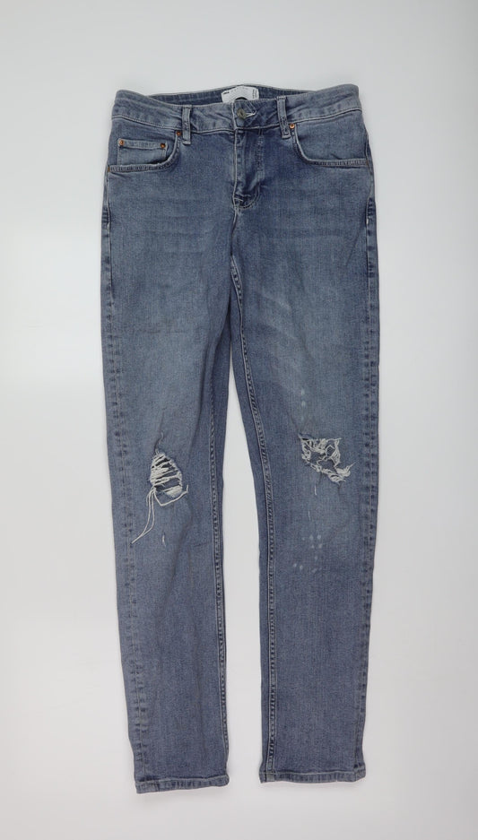 ASOS Mens Blue Cotton Skinny Jeans Size 29 in L32 in Regular Button