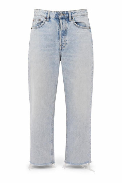Zara Womens Blue Cotton Straight Jeans Size 10 L26 in Regular Button