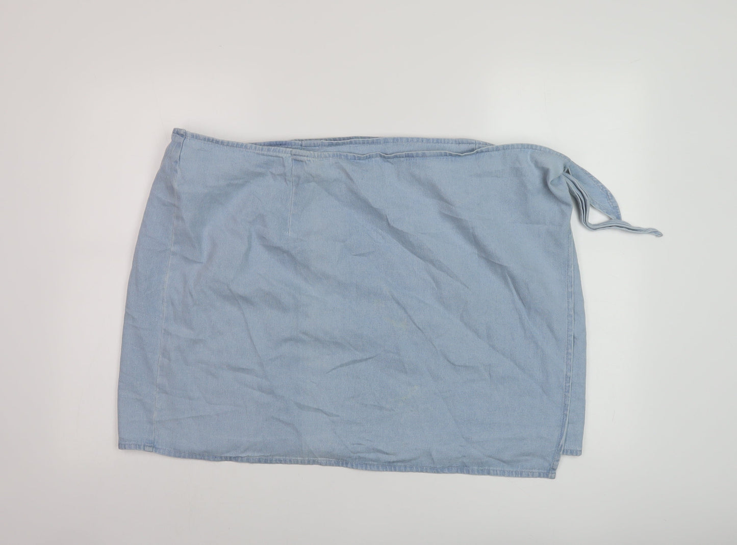 ASOS Womens Black Cotton Wrap Skirt Size 24 Button