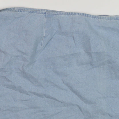 ASOS Womens Black Cotton Wrap Skirt Size 24 Button