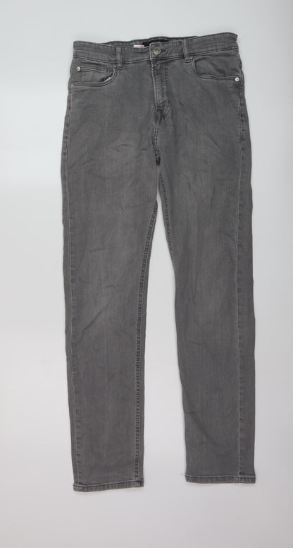 Mens UK Size 30 in NEXT Regular Fit Skinny Grey Jeans