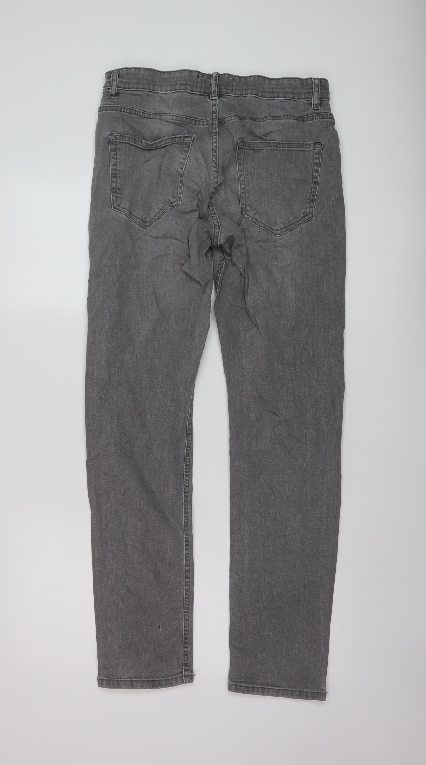 Mens UK Size 30 in NEXT Regular Fit Skinny Grey Jeans