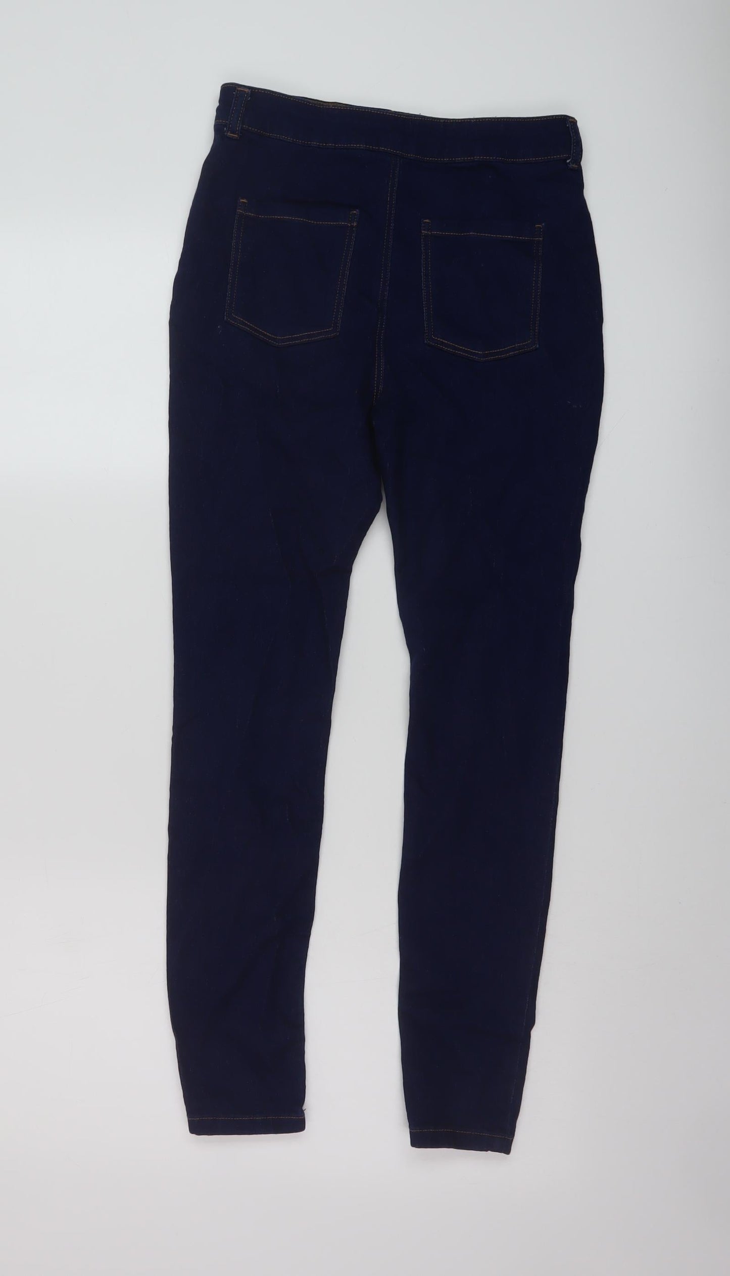 Denim & Co. Girls Blue Cotton Skinny Jeans Size 13-14 Years Regular Button